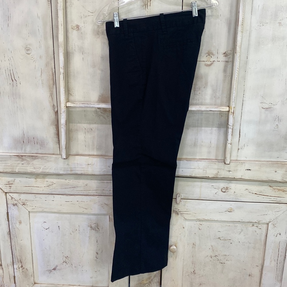 Black boot cut jcrew stitch trouser chinos